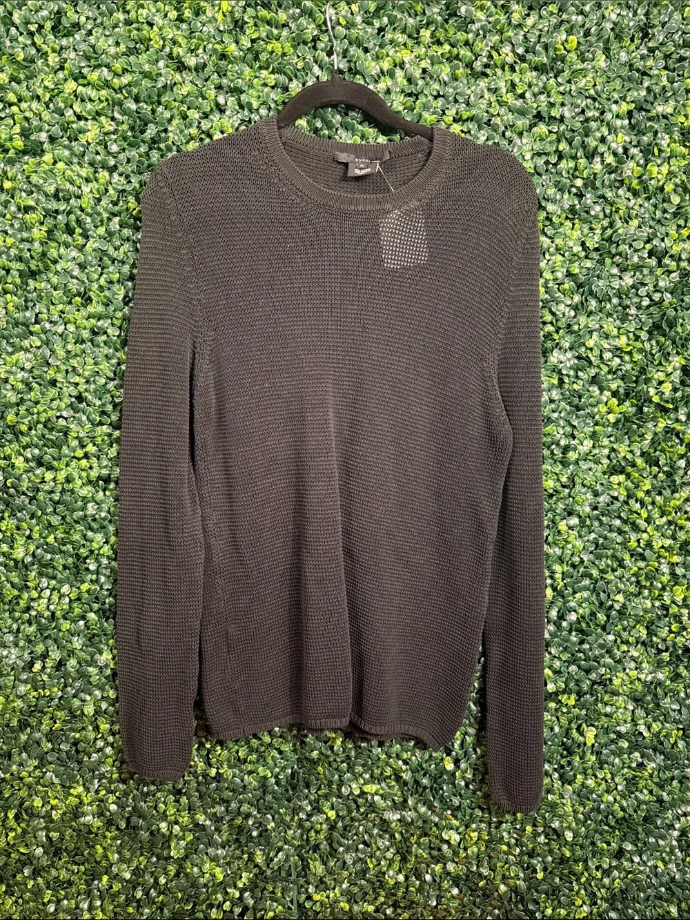 Gucci Men's Charcoal Knit Crewneck Sweater